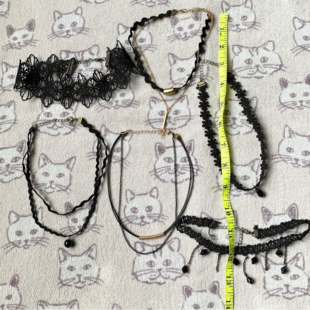 Gothic 90s style chokers bundle of 6 new - Picture 5 of 9